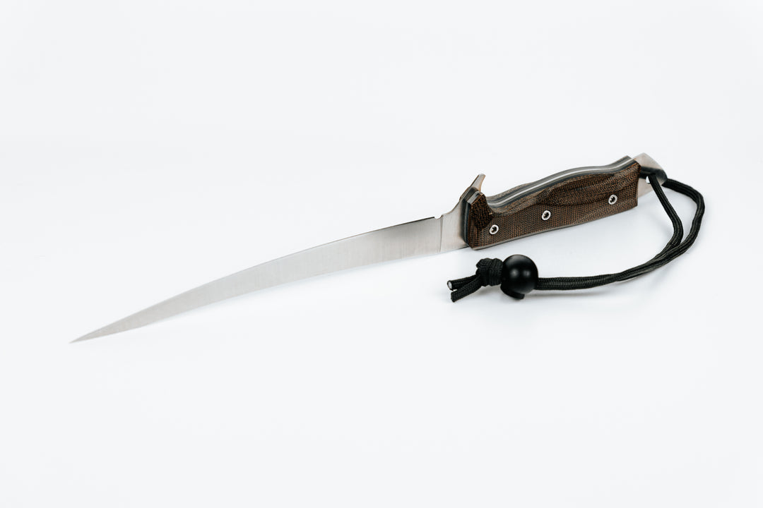 Couteau de pêche à filet Bonaventure (Micarta Olive Pro-Guide)