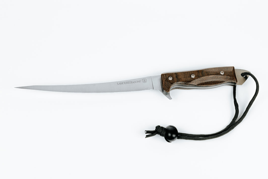 Couteau de pêche à filet Bonaventure (Micarta Olive Pro-Guide)