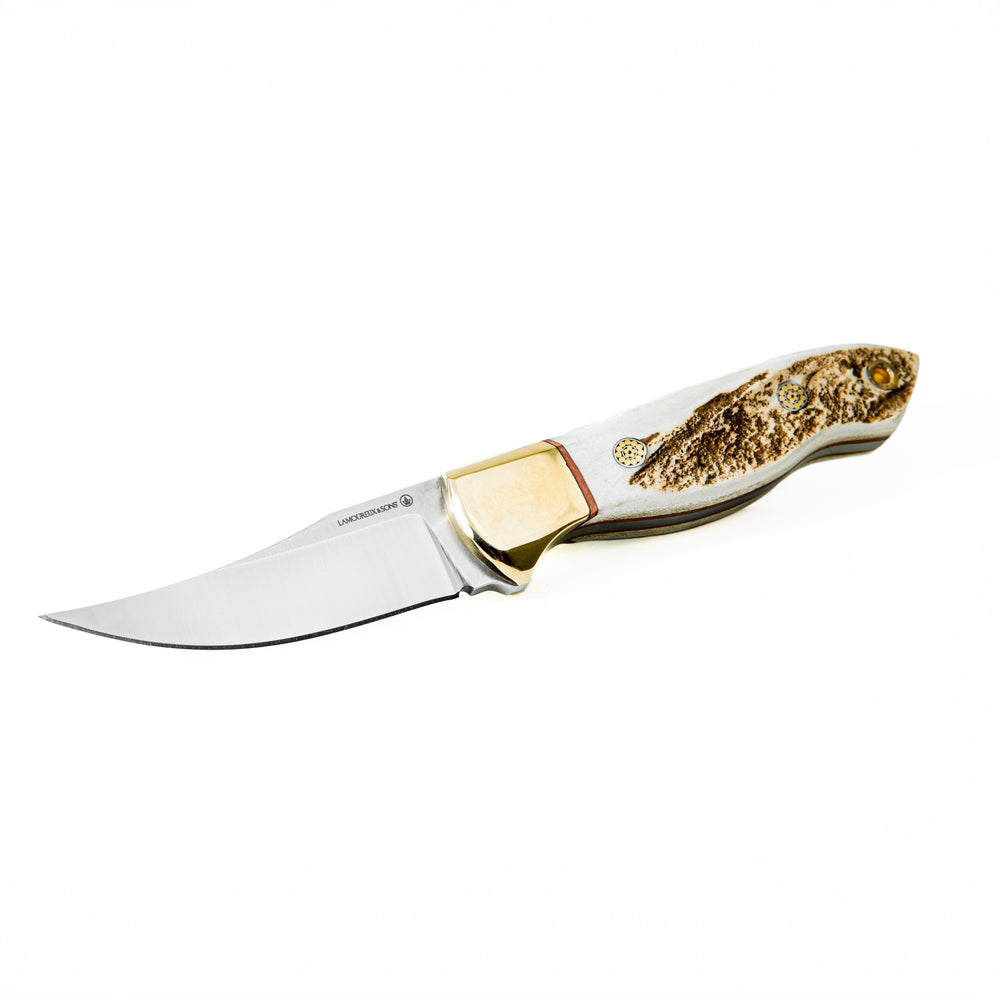 Abitibi hunting knife deer stag (Gold)